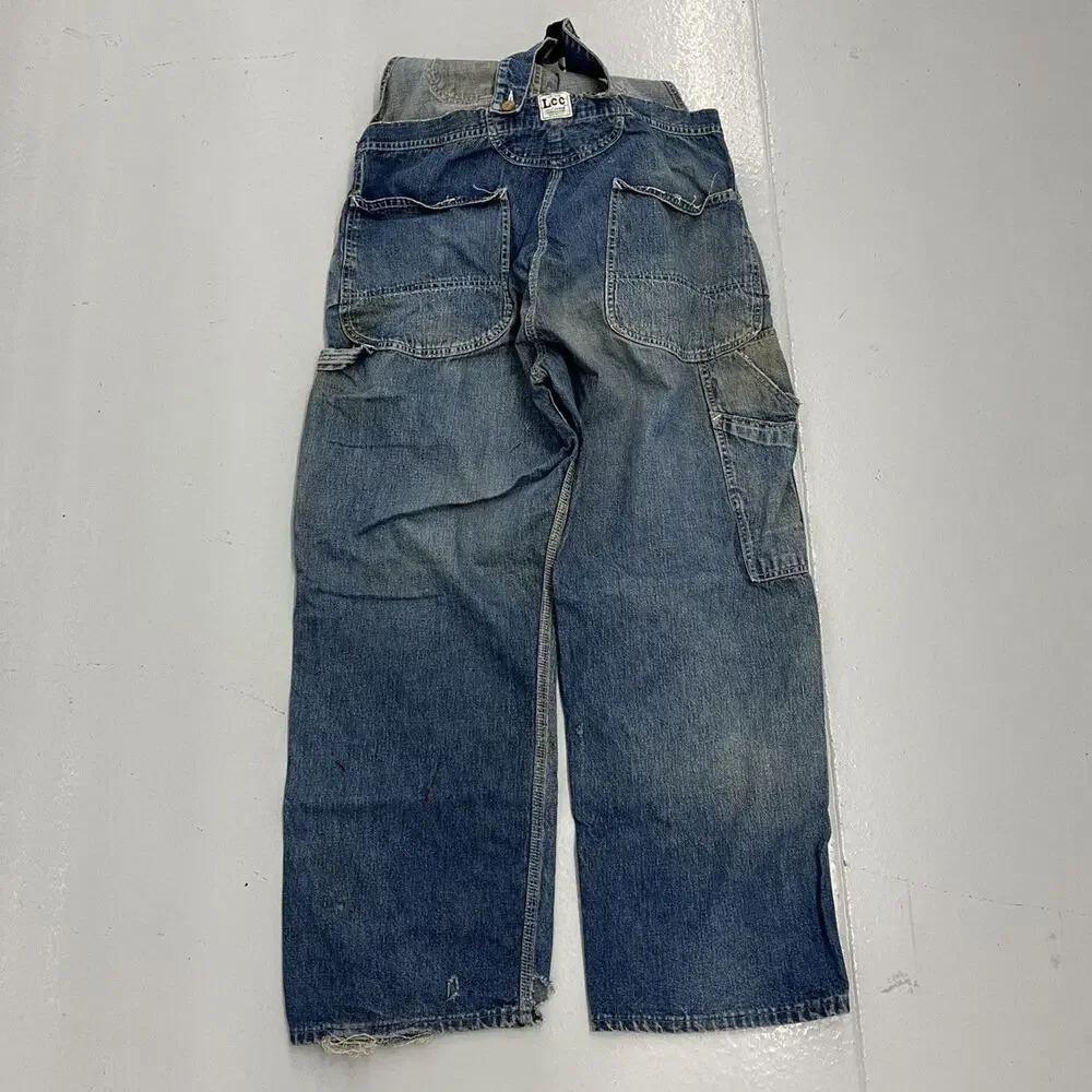 Vintage 50s Lee Union Made Jelt Sanforized Overalls 38x28